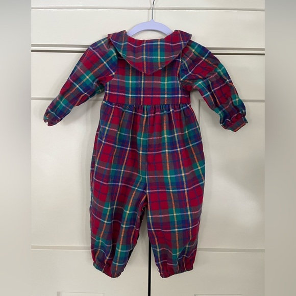 Adorable Vintage OshKosh B Gosh Flannel Romper 12 months - Picture 2 of 5